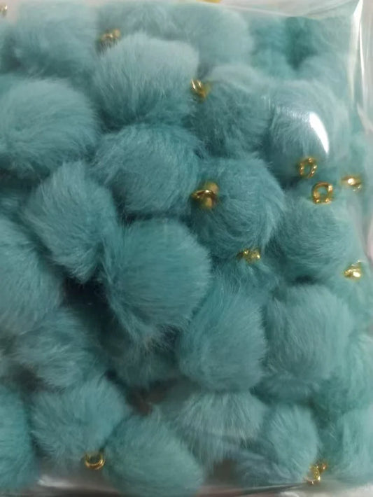 Handmade blue fluffy charm beads haihaiparts recent hot selling items