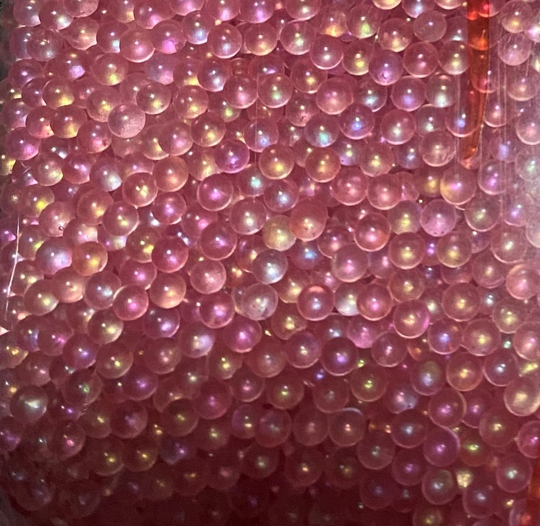 Transparent pink color 3mm seed beads