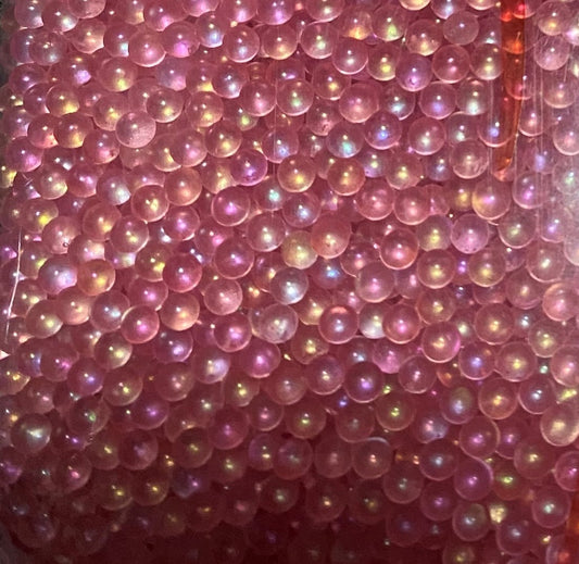 Transparent pink color 3mm seed beads