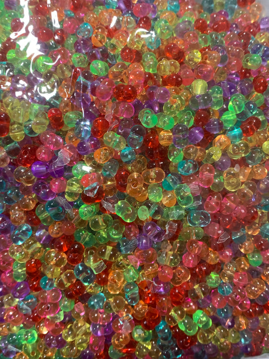 mix colors Mixed color transparent seed beads peanut